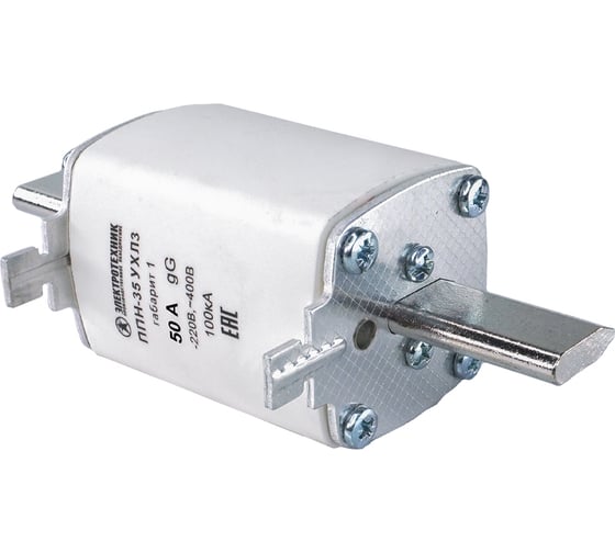 Изображение товара Плавкая вставка Электротехник ППН-35 УХЛ3, 50А, габарит 1, IP00 ET109208