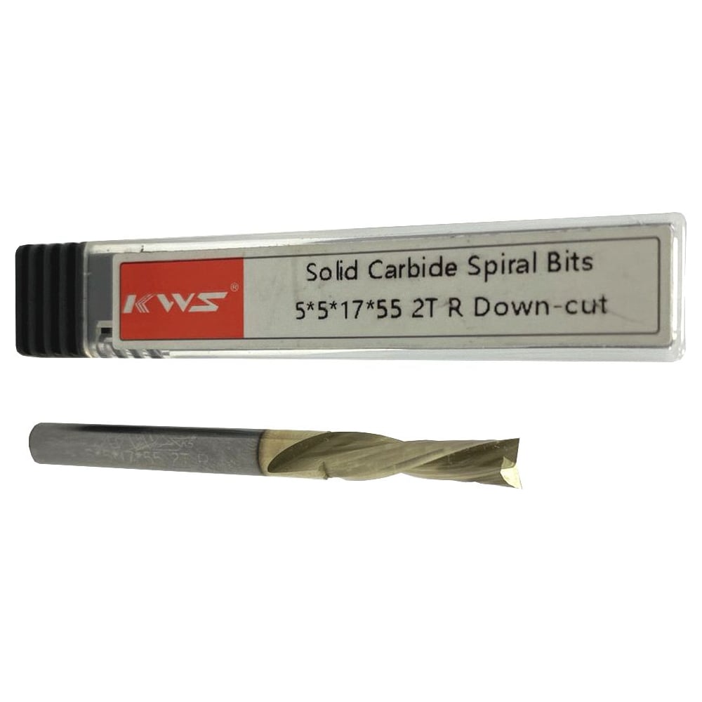 Изображение товара Фреза спиральная чистовая KWS 5x17 мм Z2 RH Golden Coating RFK1C0025