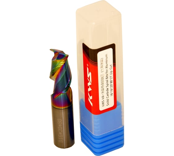 Изображение товара Фреза спиральная чистовая по алюминию (стружка вверх) KWS 16х16х20х80 Z2 RH Color Coating 4093-04008-99984494