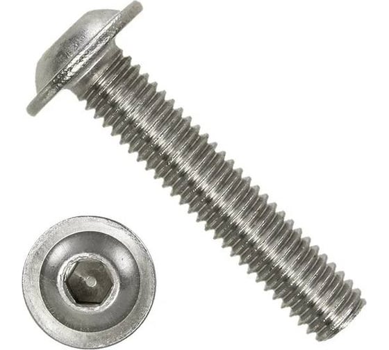 Изображение товара Винт ЦКИ ISO7380 -2 М8x50 с фланцем 10.9 Ц TX 40 5 шт 606899007