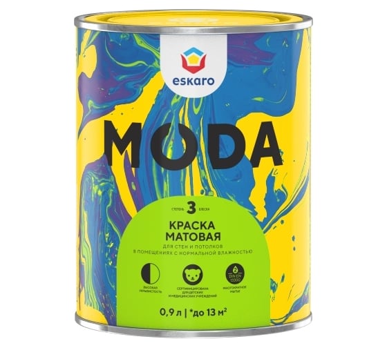 Изображение товара Краска Eskaro MODA 3, 0.9 л K0208