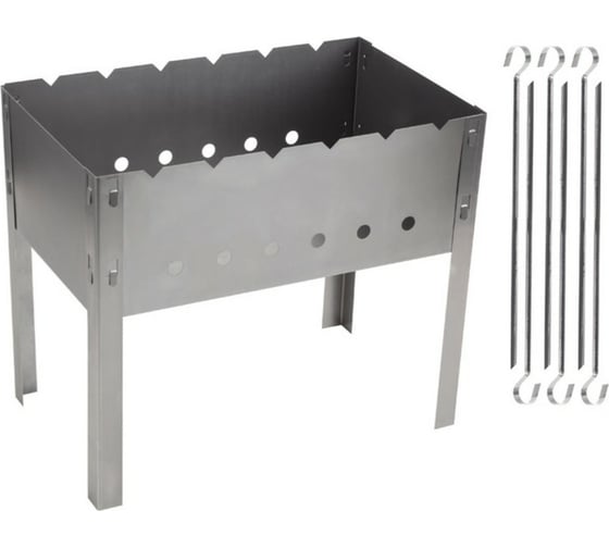 Изображение товара Сборно-разборный мангал Ecos 400х240х350 мм., 0.35 мм., с 6 шампурами 182520