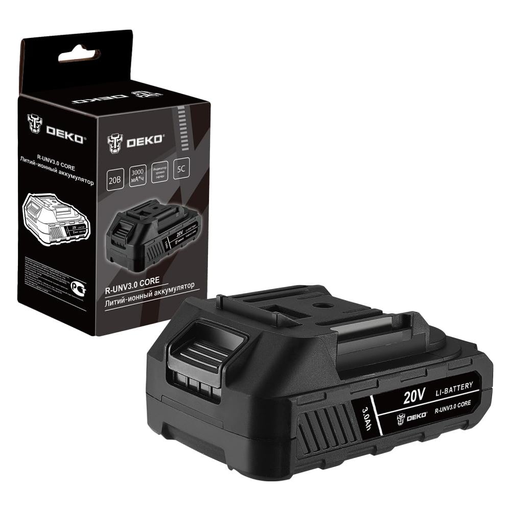 Изображение товара Аккумулятор DEKO R-UNV3.0 CORE 20В 3.0А*ч для бытовых электровинтов