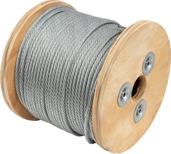 Изображение товара Стальной трос Gigant DIN 3055 5мм оцинкованный 100м GSC-006