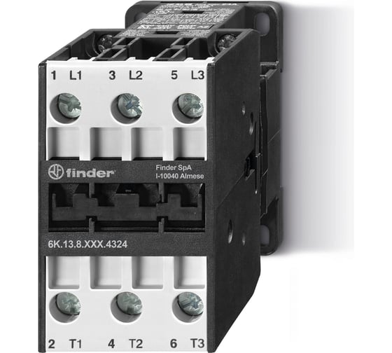 Изображение товара Промышленный контактор Finder 3NO 32A (АС3 400В); контакты AgSnO2; катушка 230В AС; степень защиты IP20 6K1382304332