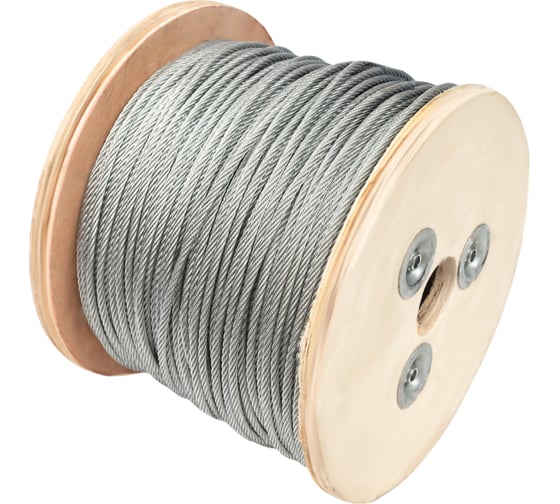 Изображение товара Стальной трос Gigant DIN 3055 4мм оцинкованный 200м GSC-012