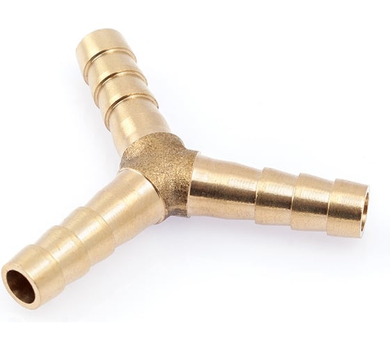 Изображение товара Штуцер соединительный Дело Техники Y-образный латунный елочка 7мм 949011