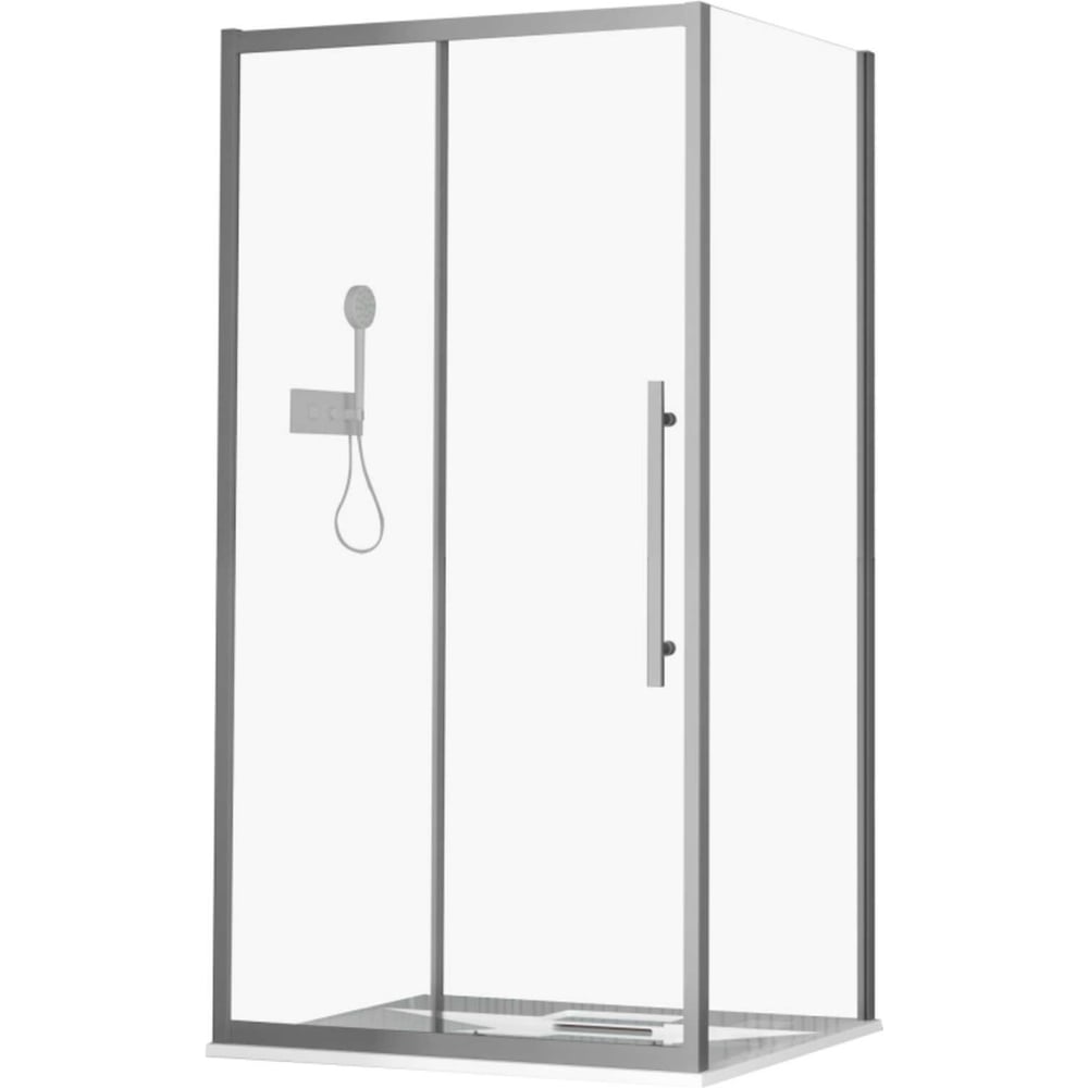 Изображение товара Ограждение душевое Esbano ESF-128PS-GM оружейная сталь ESOGF128PSGM