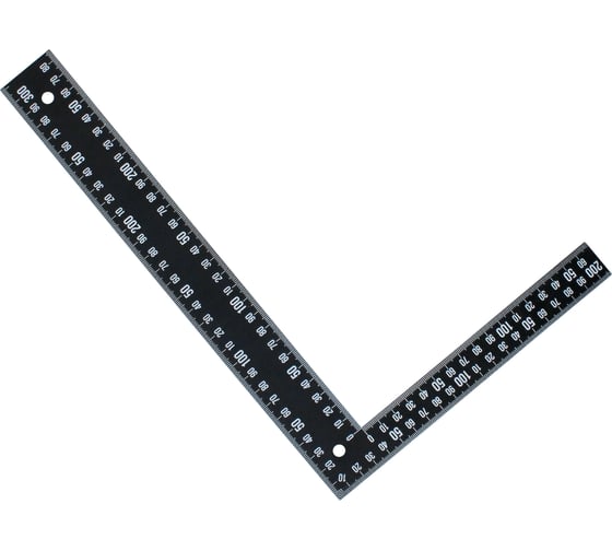 Изображение товара Угольник цельнометаллический On 200x300 мм, п/о черный муар 05-02-203