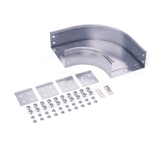 Изображение товара Угол горизонтальный DKC CPO 90 600x100, в комплекте с крепежными элементами и соединительными пластинами, 1 упаковка 36047K