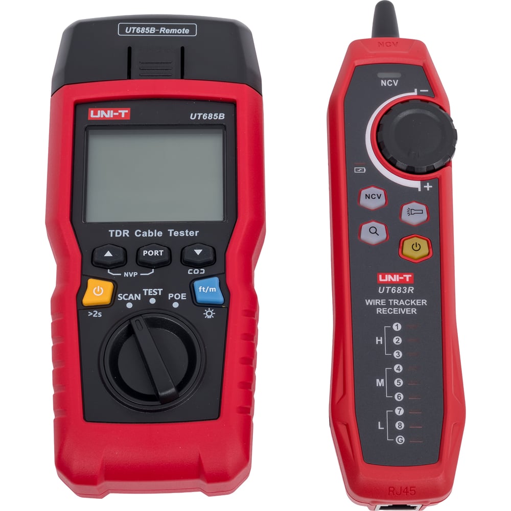Изображение товара Кабельный тестер-локатор TDR UT685KIT UNI-T 13-1093 для коаксиальных кабелей и витой пары
