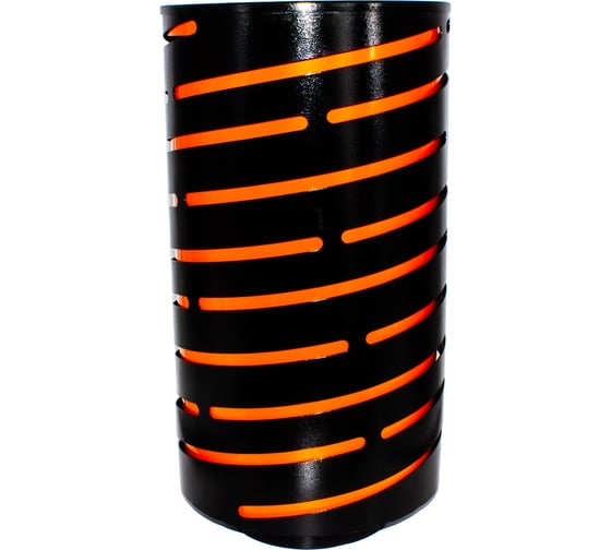 Изображение товара Урна уличная ПРОФМЕТСТИЛЬ Индастриал оранжевая, с крышкой 1151