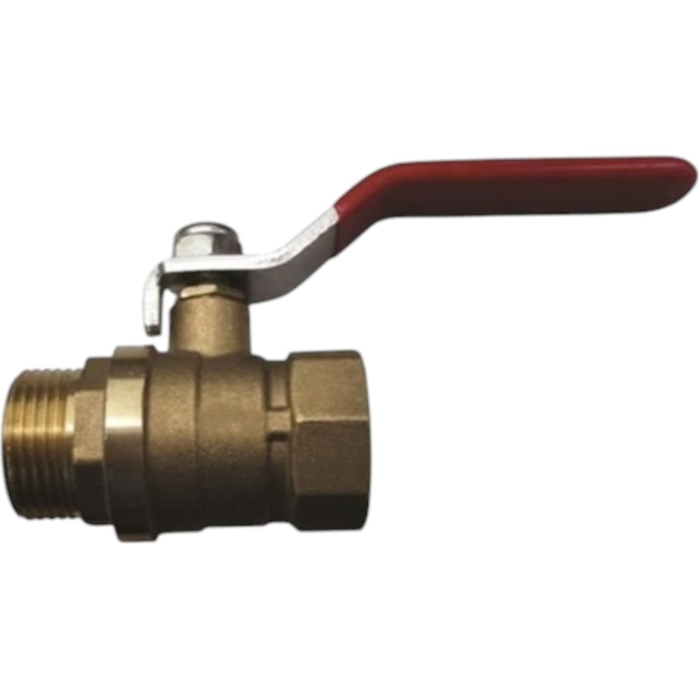 Изображение товара Кран шаровой DORON 1 1/2" В-Н с ручкой бабочка и гайка-штуцер для бытовых систем