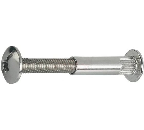 Изображение товара Стяжка мебельная межсекционная 23 БОЛТА 6x29 (гильза d8 мм) никель, 10 шт. см615