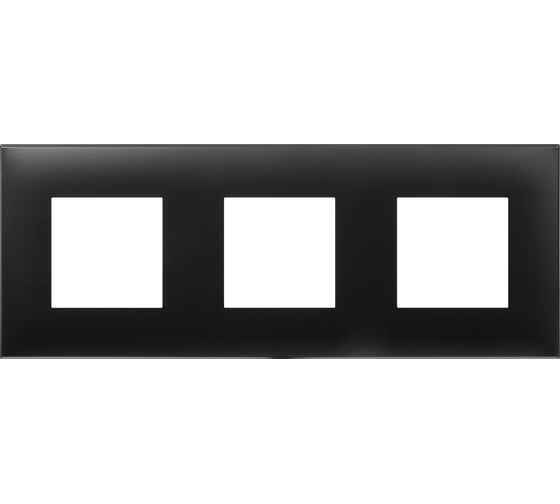 Изображение товара Рамка DKC Avanti черный матовый, 3 поста, 6 мод. 4412906