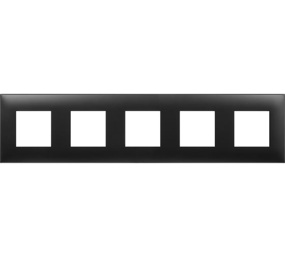 Изображение товара Рамка DKC Avanti черный матовый, 5 постов 10 мод. 4412900