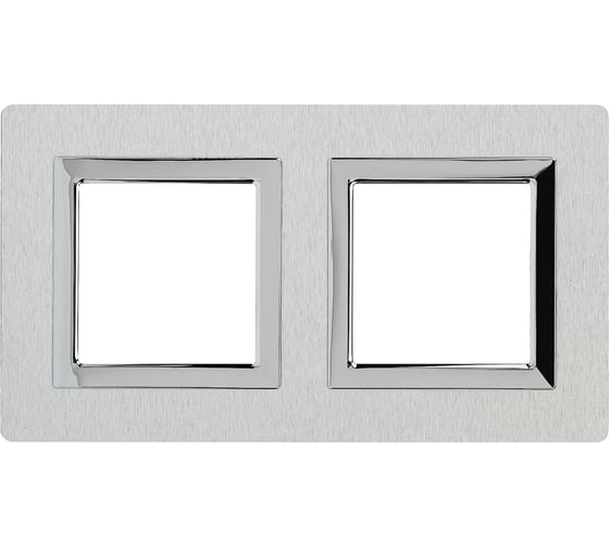 Изображение товара Рамка из алюминия DKC Avanti серая, 2 поста, 4 мод. 4404834