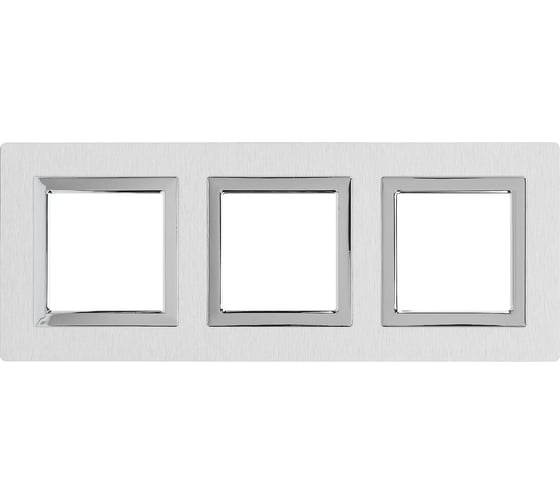 Изображение товара Рамка из алюминия DKC Avanti серая, 3 поста, 6 мод. 4404836