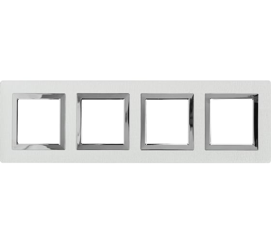 Изображение товара Рамка из алюминия DKC Avanti серая, 4 поста, 8 мод. 4404838