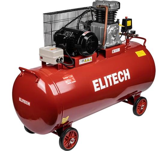Изображение товара Компрессор ременной масляный Elitech КПР 550-200-3.0 (550л/мин, 3кВт, 200Л) 205971