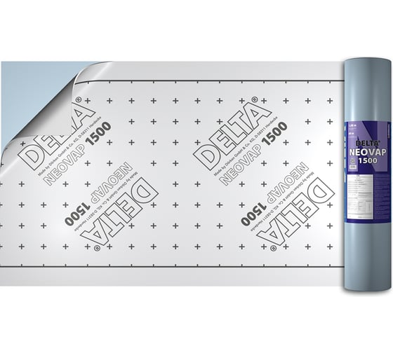 Изображение товара Пароизоляционная самоклеящаяся плёнка из алюминия Delta NEOVAP 1500 1,08 x 60 2207463