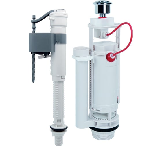 Изображение товара Комплект арматуры универсальный двухрежимный Unicorn В комплекте универсальный клапан (нижний и боковой залив) KAU-KP 1/2