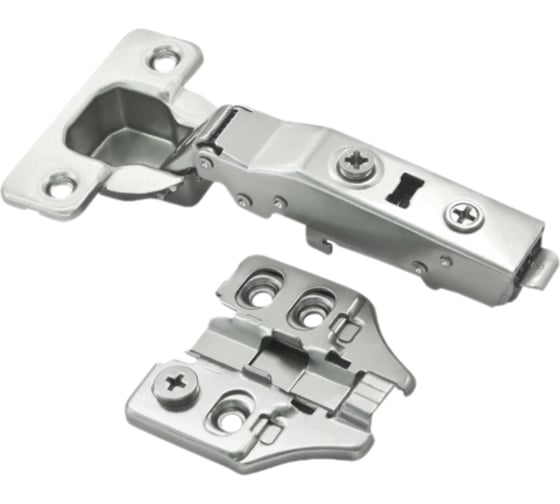 Изображение товара Петля MF Prima Top 3D, 52мм, Clip-on, накладная с доводчиком, мягкий ход, никель, в сборе, H=2 18251v