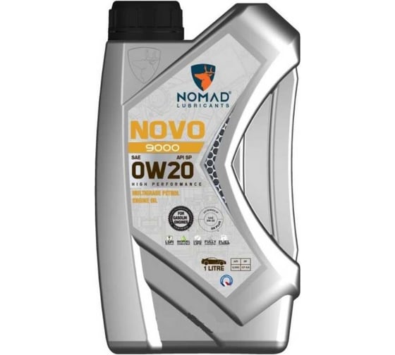 Изображение товара Масло моторное синтетическое для легковых а/м NOMAD NOVO 9000 SAE 0W20 API SP, SN 1л 32374