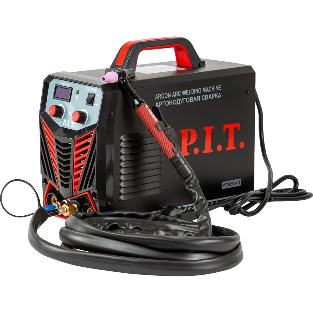 Изображение товара Сварочный аргонодуговой аппарат P.I.T. 4.2кВт 200А TIG MMA Водяное охлаждение Полупрофессиональный