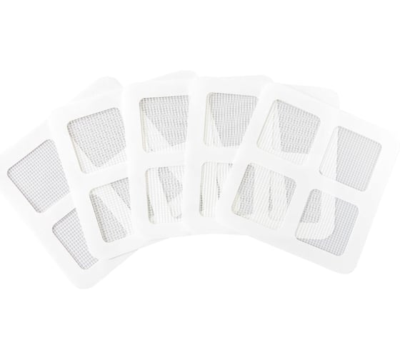 Изображение товара Заплатки для москитной сетки ПилотПро 10x10 см, 5 шт., белый 21485
