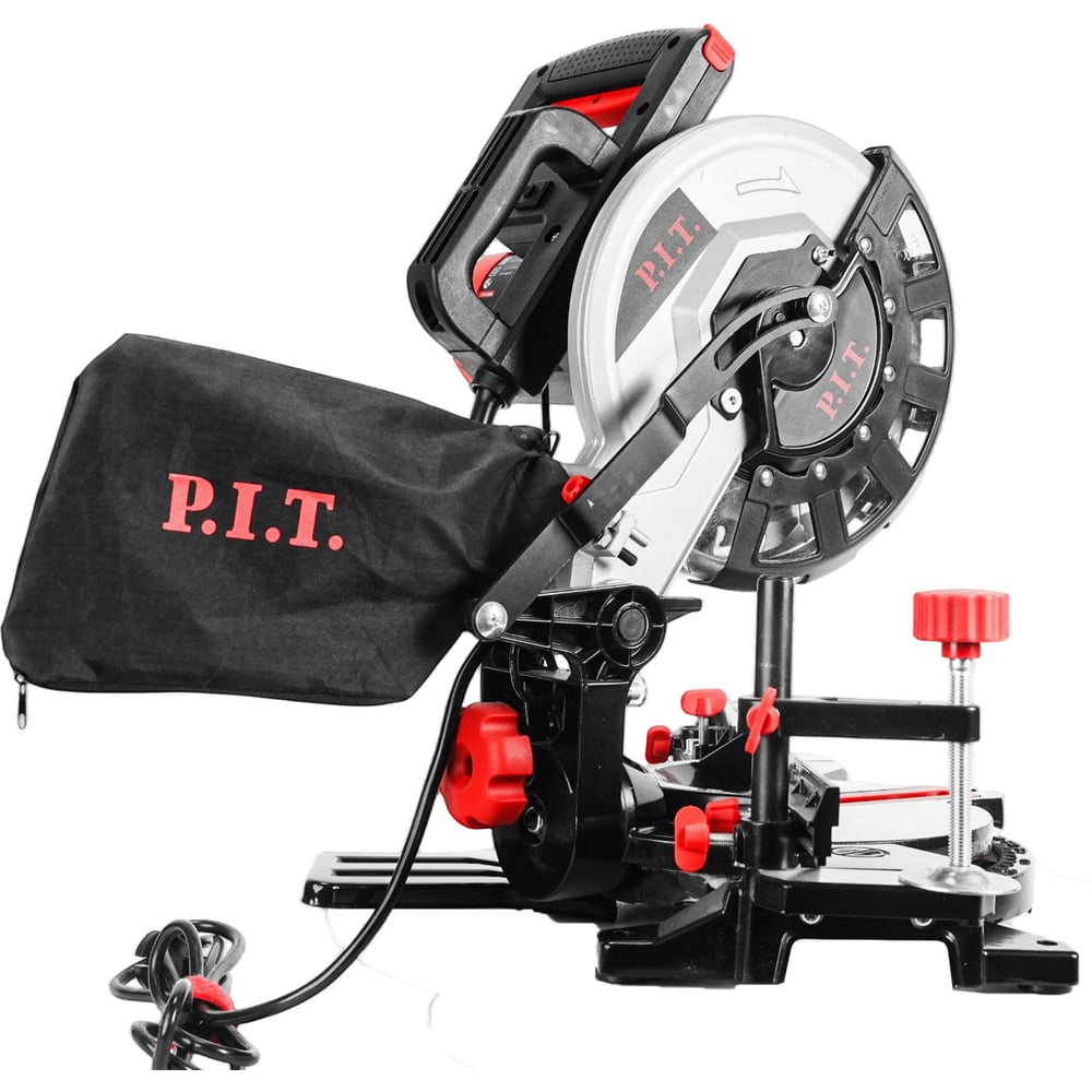 Изображение товара Пила торцовочная электрическая P.I.T. 1400Вт, Ø210мм, 3900об., влево 45, пропил 115мм, лазер PMS210-C