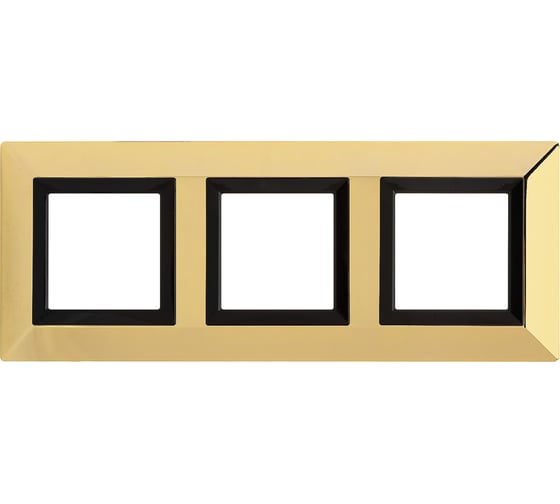 Изображение товара Рамка из металла DKC Avanti золотая, 3 поста, 6 мод. 4408856