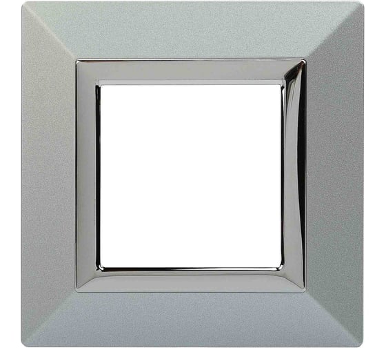 Изображение товара Рамка из металла DKC Avanti светло-серебристая, 1 пост, 2 мод. 4404852