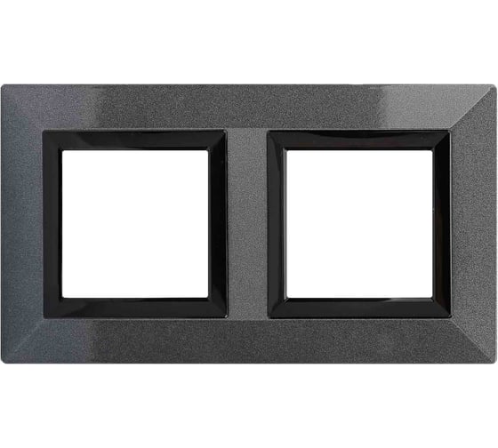 Изображение товара Рамка из металла DKC Avanti темно-серая, 2 поста, 4 мод. 4403854