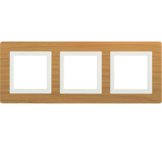 Изображение товара Рамка из натурального дерева DKC Avanti беленый дуб, 3 поста, 6 мод. 4400846
