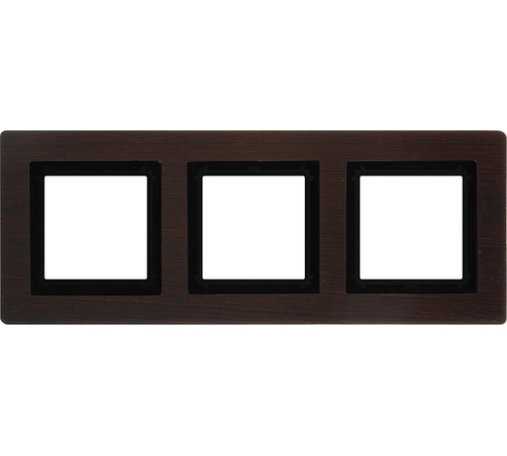 Изображение товара Рамка из натурального дерева DKC Avanti венге, 3 поста, 6 мод. 4402846
