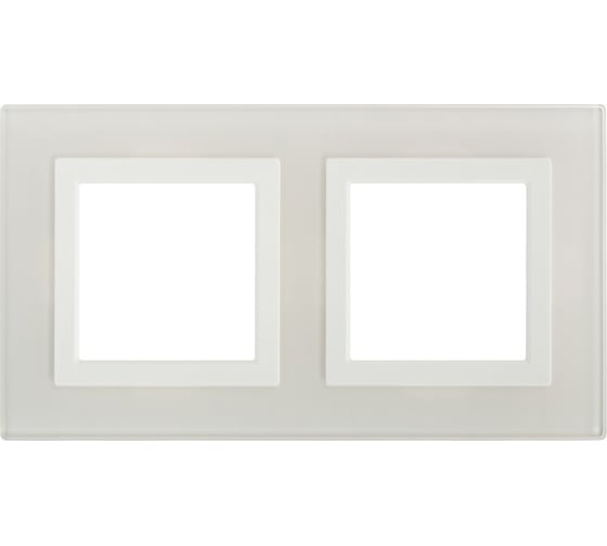 Изображение товара Рамка из натурального стекла DKC Avanti белая, 2 поста, 4 мод. 4400824