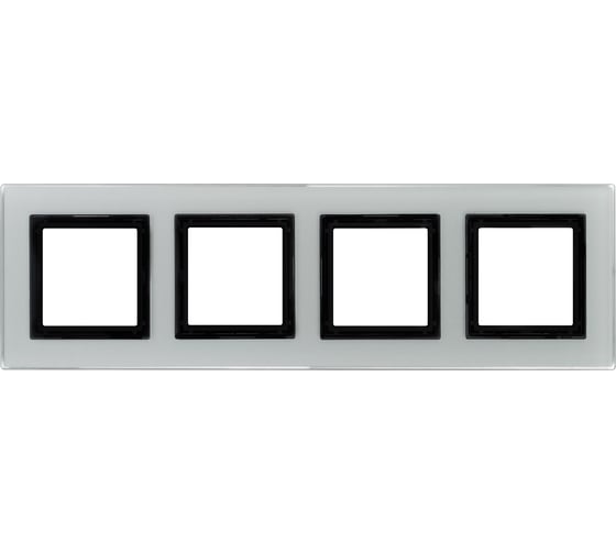 Изображение товара Рамка из натурального стекла DKC Avanti светло-серая, 4 поста, 8 мод. 4404828