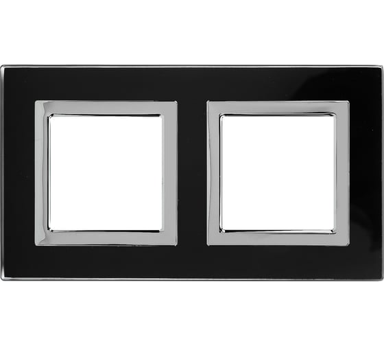 Изображение товара Рамка из натурального стекла DKC Avanti черная, 2 поста, 4 мод. 4402824