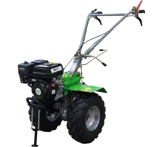 Изображение товара Мотоблок бензиновый ECO МБ6 902 9 л.с., ВОМ 14 мм, 2 вперед 1 назад, руль: поворотный, вал: S24, колеса: 19x7х8, фрезы: 3 группы 24 ножа ЕСОМБ6902