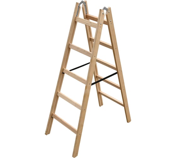 Изображение товара Стремянка-Ходули деревянная двусторонняя Алюмет 2х5 ступеней Серия WD1205