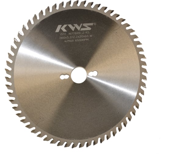 Изображение товара Диск пильный KWS 260*30*3.2*60T W 2/7/42+2/9/46.4+2/10/60 K5 01050-250636