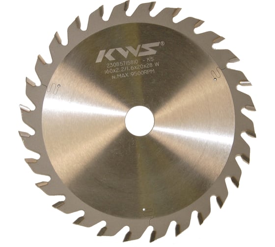 Изображение товара Диск пильный KWS 160х20х2.2х28T W K5 10000-252003