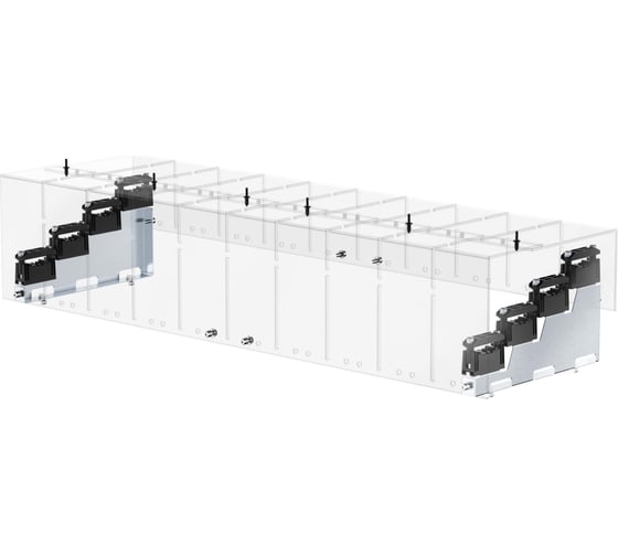 Изображение товара Комплект защитного кожуха ступенчатой шинной системы DKC 4P 1 КМП R5BBLPH4P