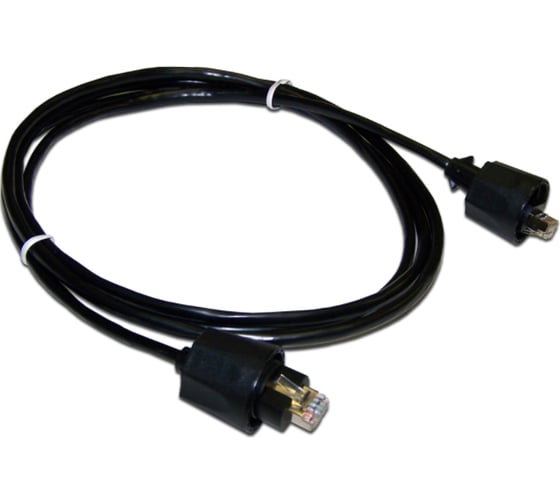 Изображение товара Индустриальный патч-корд LANMASTER RJ45-RJ45, 4 пары, FTP, категория 5е, 2 м, черный LAN-S45-45-2.0-WP
