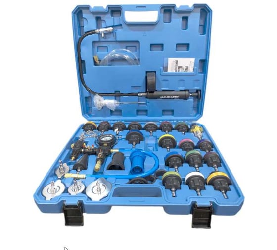 Изображение товара Набор для опрессовки и заправки системы охлаждения МаякАвто 33 предмета 4078вт