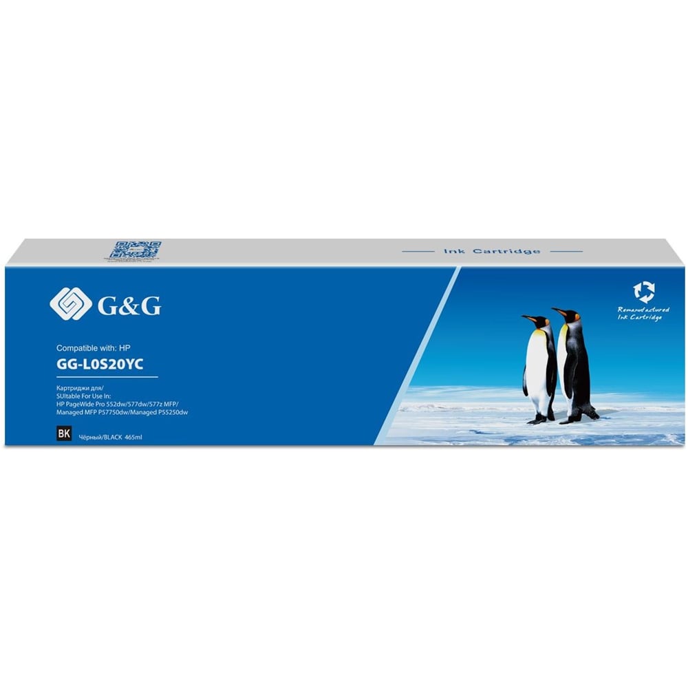 Изображение товара Картридж струйный G&G GG-L0S20YC 976YC черный 465 мл для HP PW Pro 577/552/ Enterprise 556/586 1563142