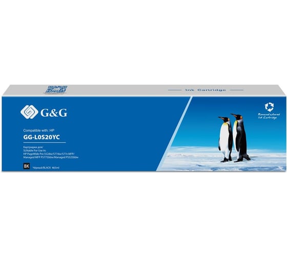 Изображение товара Картридж струйный G&G GG-L0S20YC 976YC черный 465 мл для HP PW Pro 577/552/ Enterprise 556/586 1563142