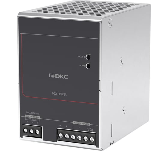 Изображение товара Источник питания DKC ECO POWER однофазный, 480Вт, 20А, 24В 1 шт DPSL480W24V