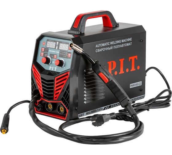 Изображение товара Сварочный полуавтомат P.I.T. PMIG145-С2 4.0кВт, 145А, ПВ-60, MMA 1,6-4,0мм, MIG 0,8-1,0мм PMIG145-C2